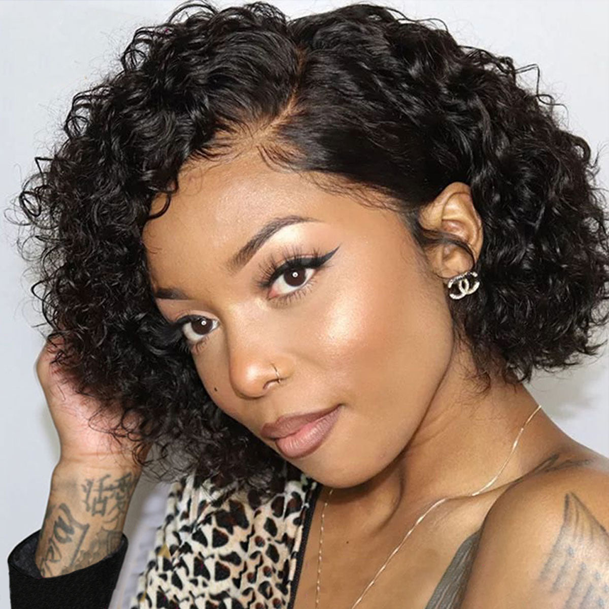 PIXIE CUT SHORT WATER WAVE CURLS 8 INCHES